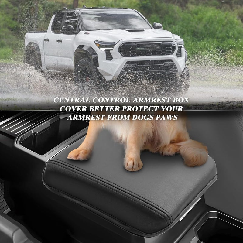 BIBIBO for 2024 2025 2026 Toyota Tacoma Center Console Cover Armrest 2024-2026 Toyota Tacoma SR /SR5/TRD PreRunner/Limited/Trailhunter/TRD Pro Arm Rest Cover 2024 2025 2026 Tacoma Accessories - Image 3